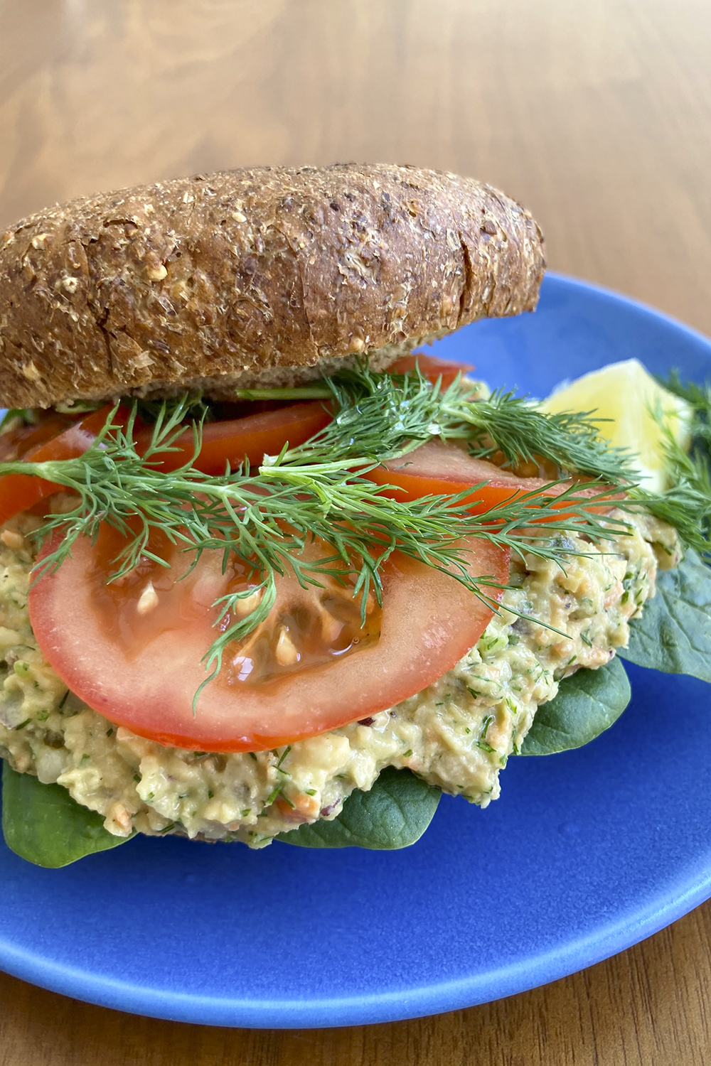 Easy Vegan Oil-Free Chickpea “Tuna” Salad Sandwich